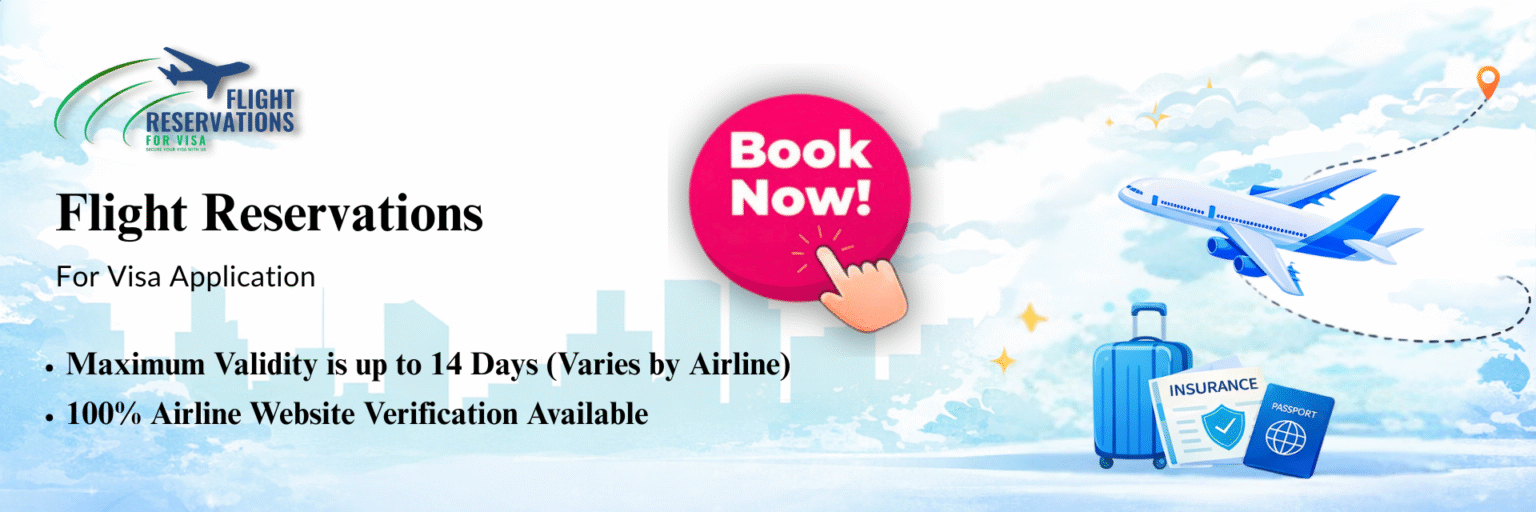 Flight reservations for visa banner FRFV